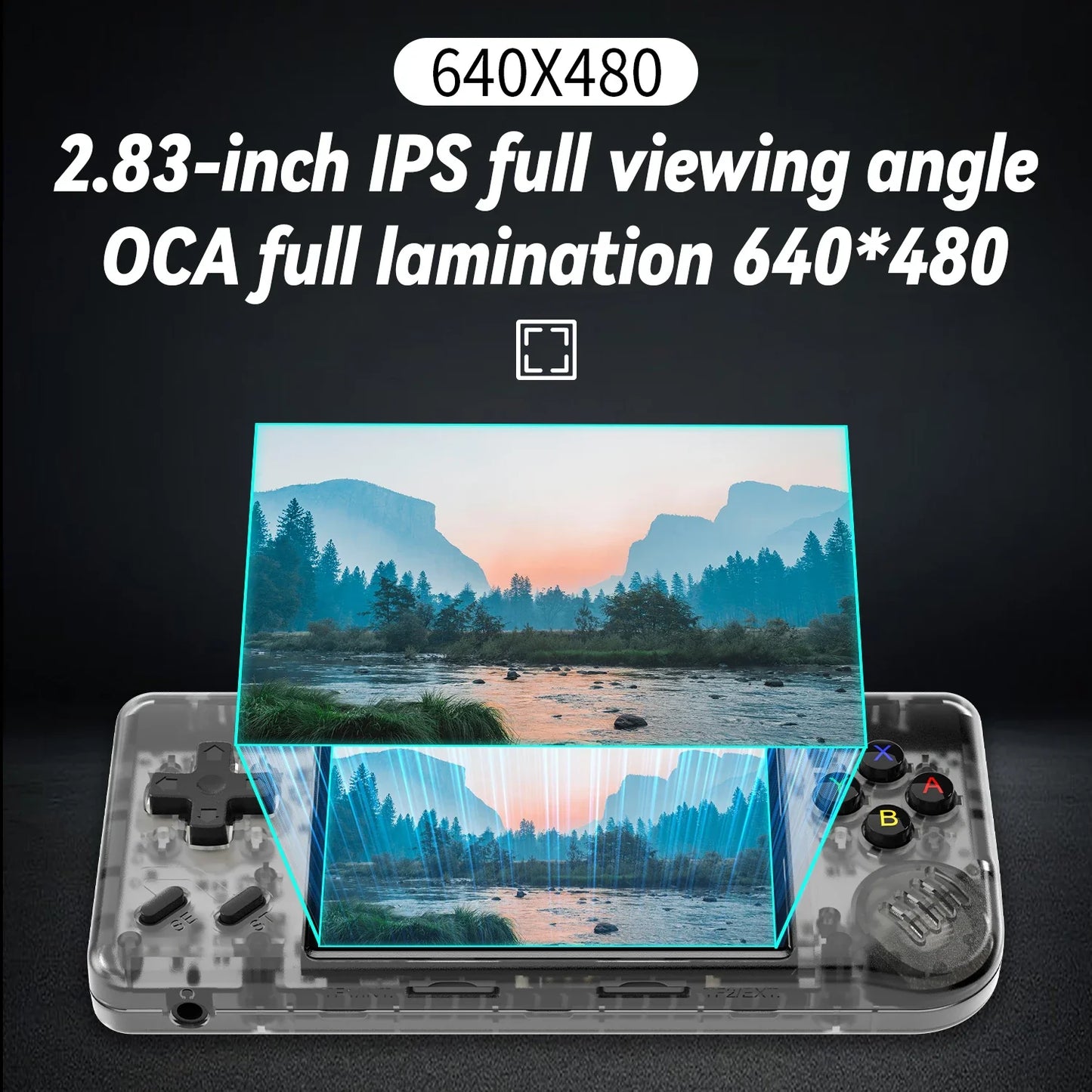 Handheld Retro Game Console 2.83-inch (72 mm) IPS Screen Linux 64GB TF 3100mAh Battery HDMI Output 5000+ Built-in Games