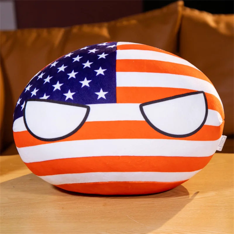 Polandball Countryball Plush Keychain 10 cm (3.9 in) 70 Designs Country Ball Pendant Stuffed Toy for Kids