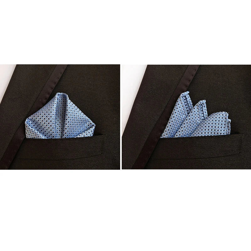 41 Colors 25 x 25 cm (9.8 x 9.8 in) Men's Pocket Square Handkerchief - Paisley, Dot & Stripe Wedding Hanky