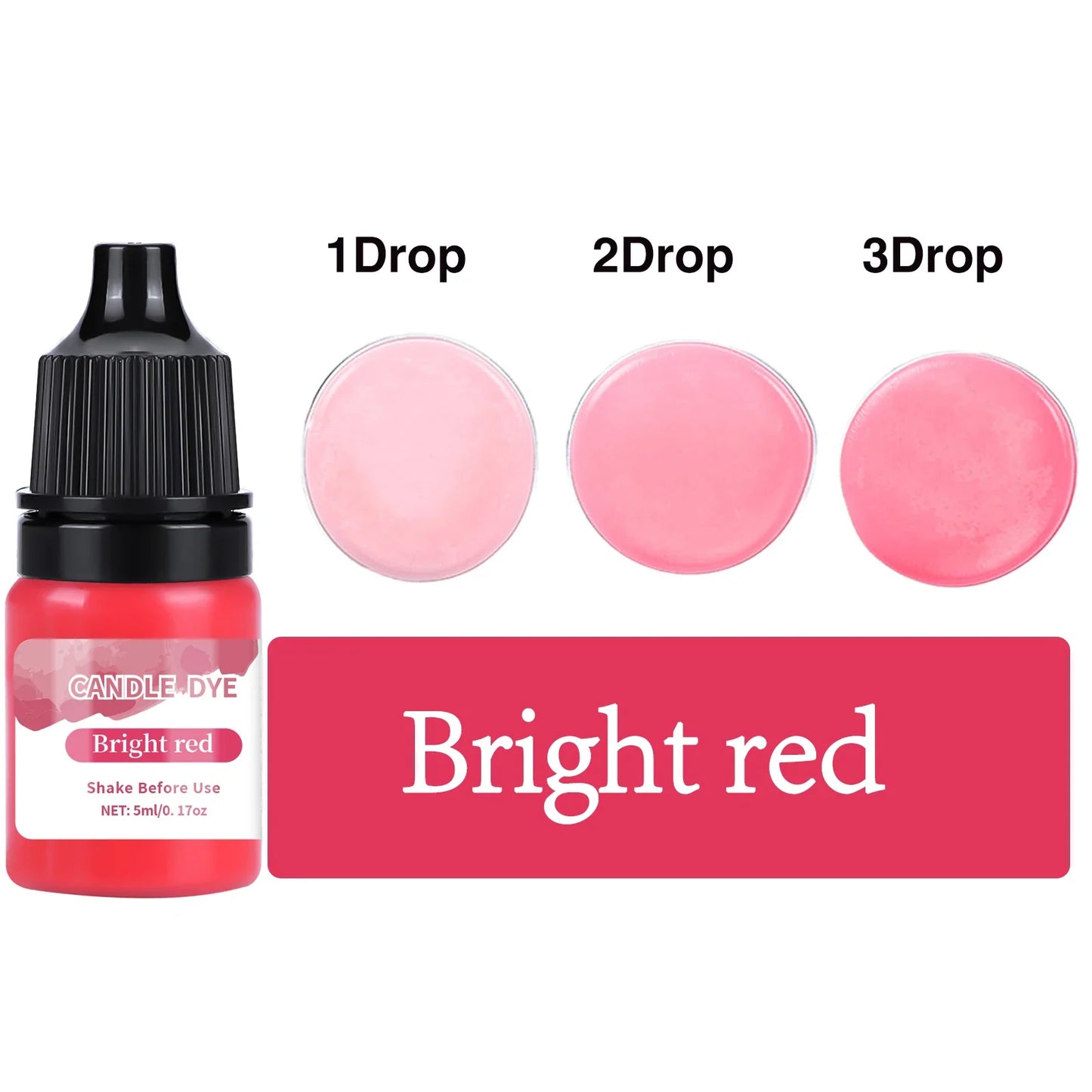 5ml (0.17 fl oz) Candle Dye Liquid Colorant – Non-Toxic High-Concentration Pigment for Soy Wax, Soap & Candle Making