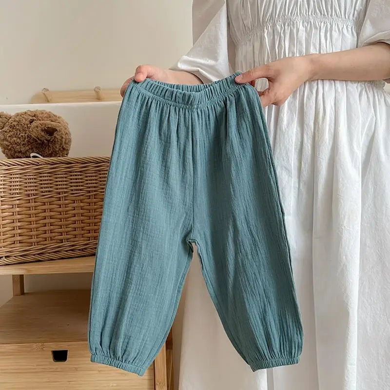 Kids Anti-Mosquito Harem Pants – Breathable Summer Bloomers for Boys & Girls (9M–6Y)