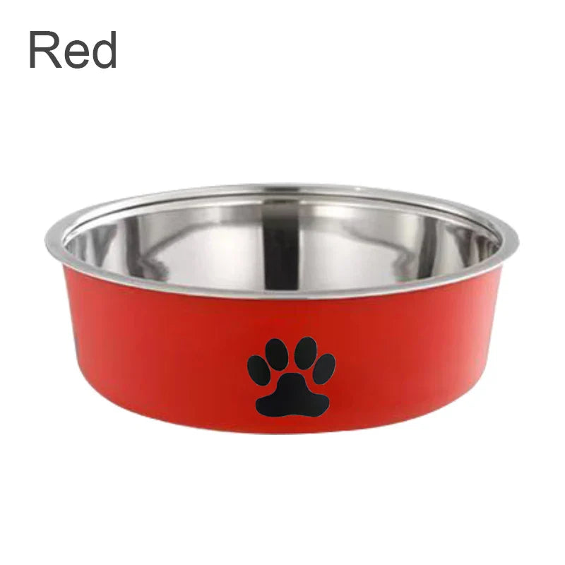Non-Slip Stainless Steel Pet Bowl for Small Dogs & Cats - Food-Grade Water & Feeding Bowl (Multiple Sizes)