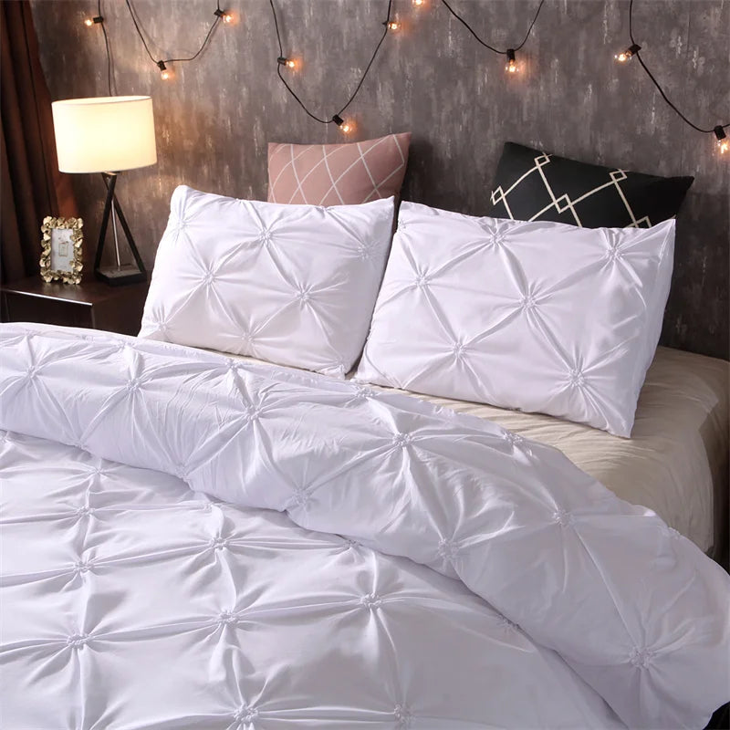 Queen 3-Piece Gray Duvet Cover Set - Bed in a Bag with 2 Pillowcases (No Comforter)