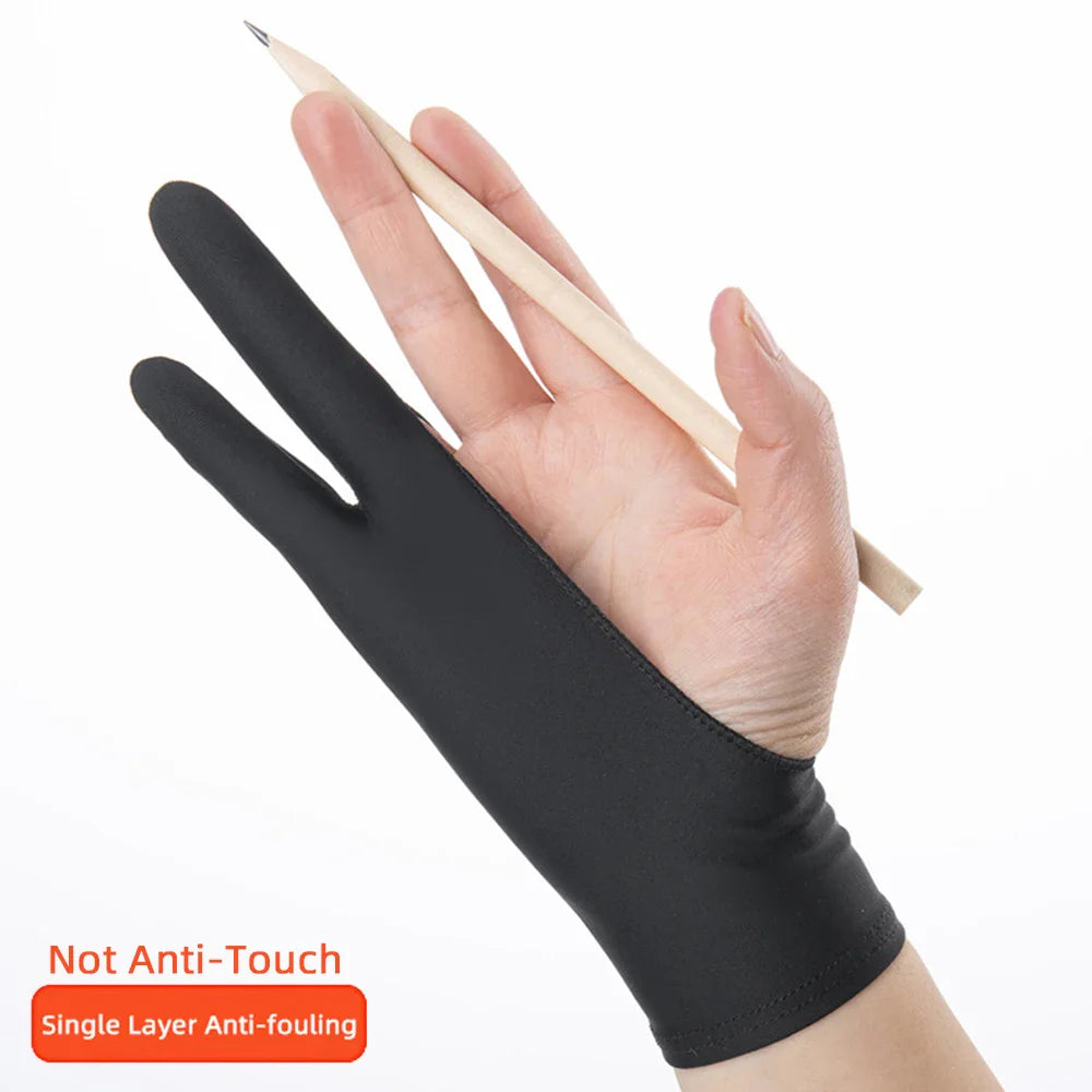 Two-Finger Drawing Glove for iPad & Graphics Tablets – Anti-Fouling Anti-Touch Artist Glove (Left & Right Hand)