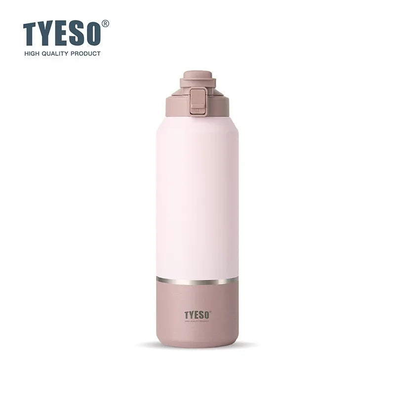 Insulated Stainless Steel Water Bottle - 40/51/68oz (1200/1500/2000ml) Travel Mug with Handle & Leak-Proof Pop-Up Lid for Hiking