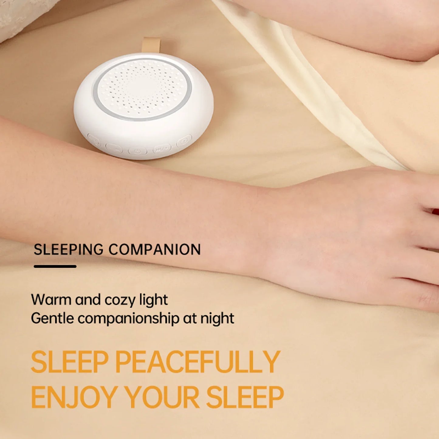 White Noise Machine 24 Soothing Sounds Portable Baby Sleep Aid with Night Light USB-C Rechargeable