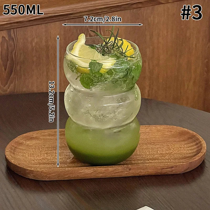 Clear Tall Glass Coffee Mug – Iced Coffee, Milk, Juice & Cocktail Drinkware