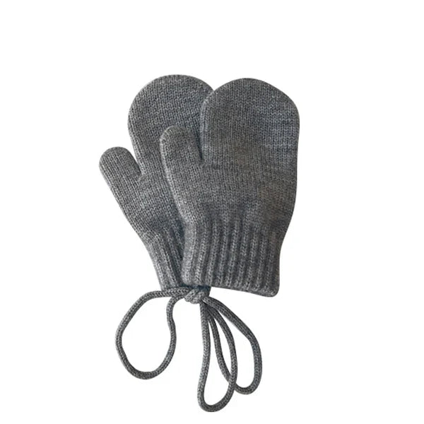 Kids Wool Winter Mittens Candy-Colored Knitted Gloves for 1-4 Years (14.5 x 9 cm / 5.7 x 3.5 in)