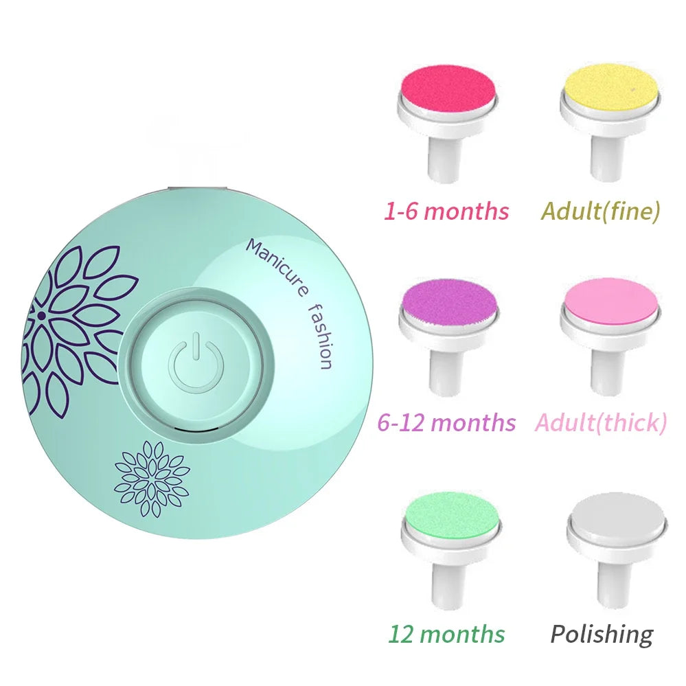 Electric Baby Nail Trimmer Kit for Newborns & Infants, Nail Clipper and Polisher Manicure Set