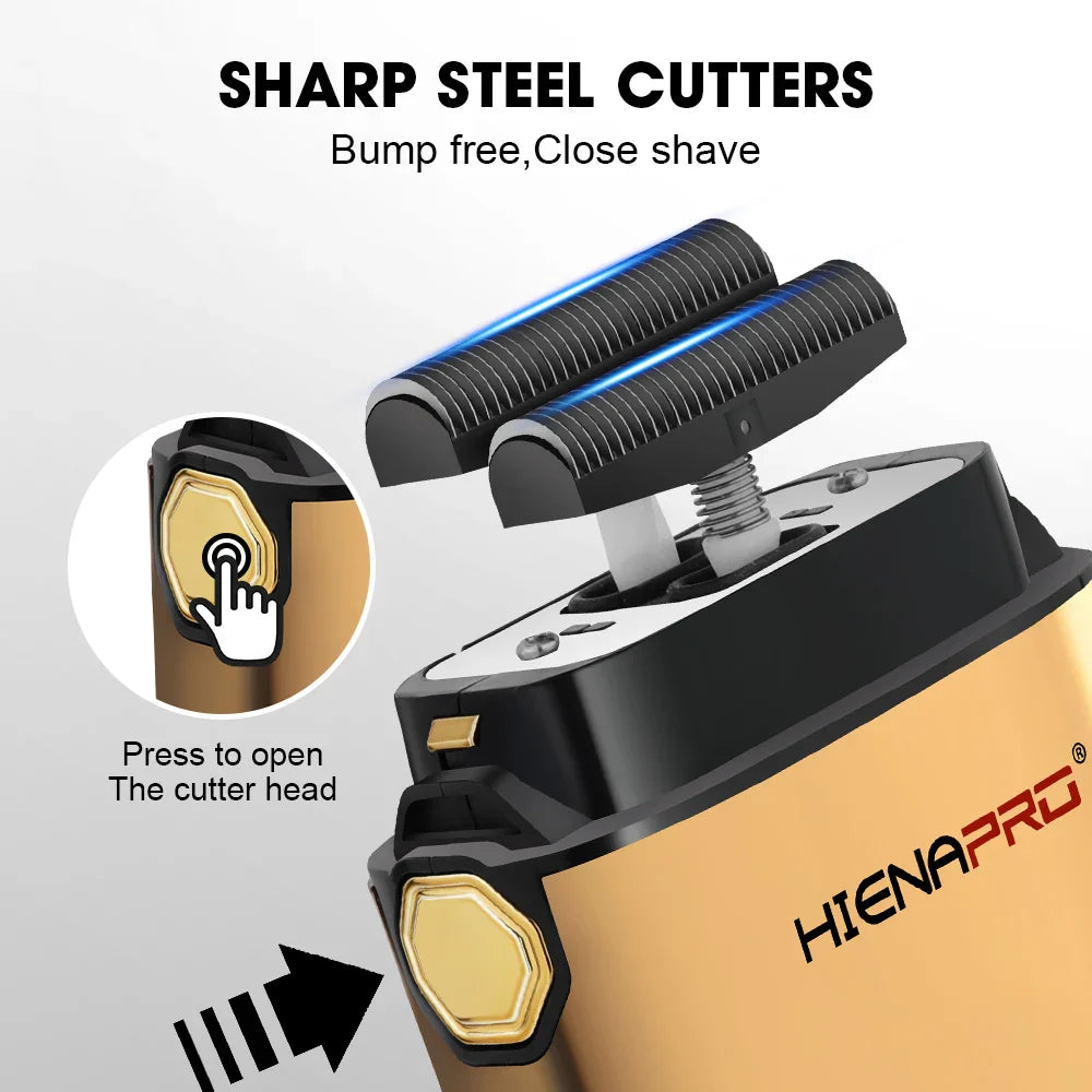 Men's Rechargeable Electric Shaver & Hair Clipper – Metal Housing, USB Fast Charge, Hypoallergenic Foil