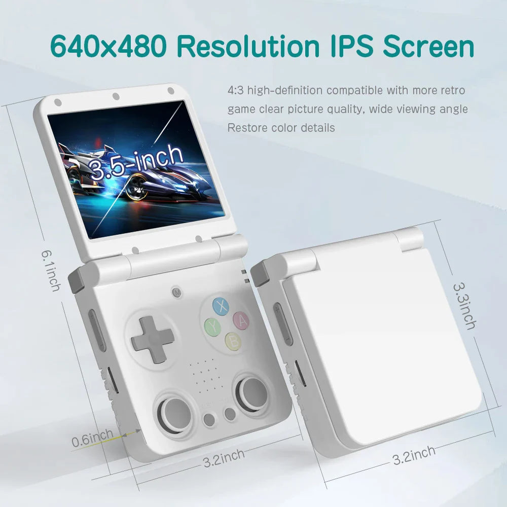 3.5-inch IPS Handheld Retro Game Console – Linux Onion OS, Bluetooth, Mini HDMI, 64GB TF Card Included