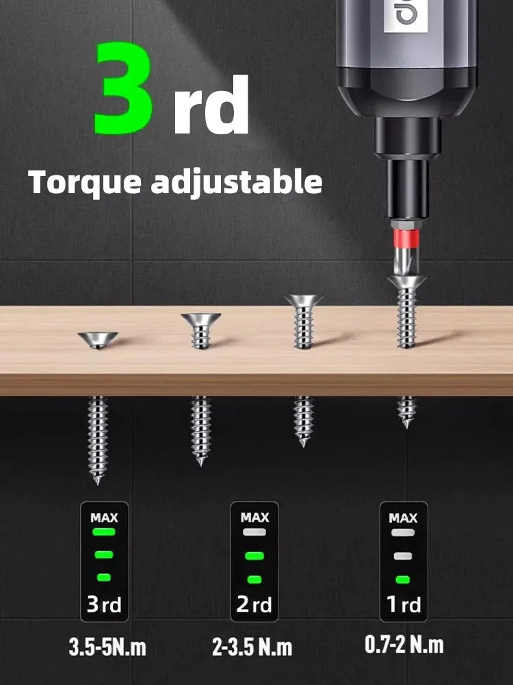 Mini USB Rechargeable Electric Screwdriver Set 2000mAh - Cordless Precision Torque Repair Kit