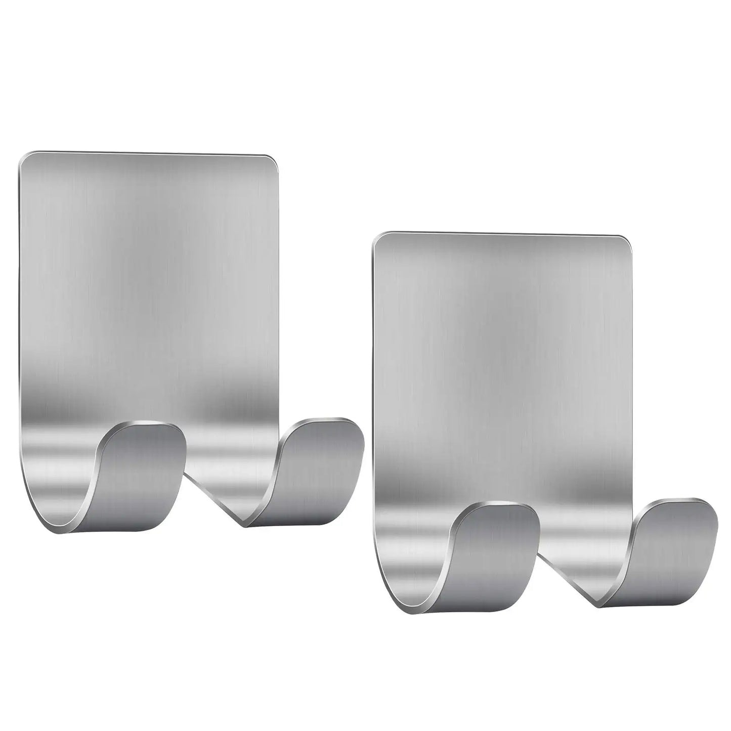 2-Pack 304 Stainless Steel Razor Holder Adhesive Wall-Mount Shaving Stand Bathroom Hook Organizer