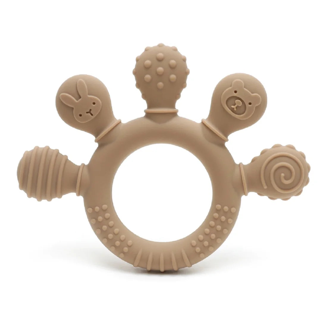 Silicone Baby Teether 0-12 Months Chew Beads Sensory Gum Relief Ring