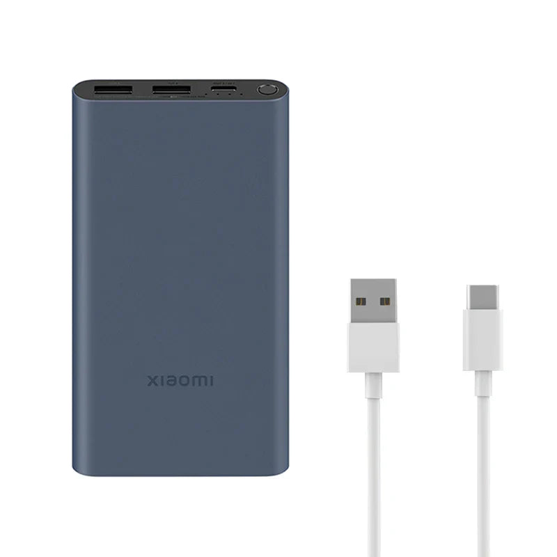 10000mAh 22.5W Portable Power Bank, 3-Port USB-C Fast Charge, Aluminum Alloy, Low-Current Mode – Compatible with iPhone & Android