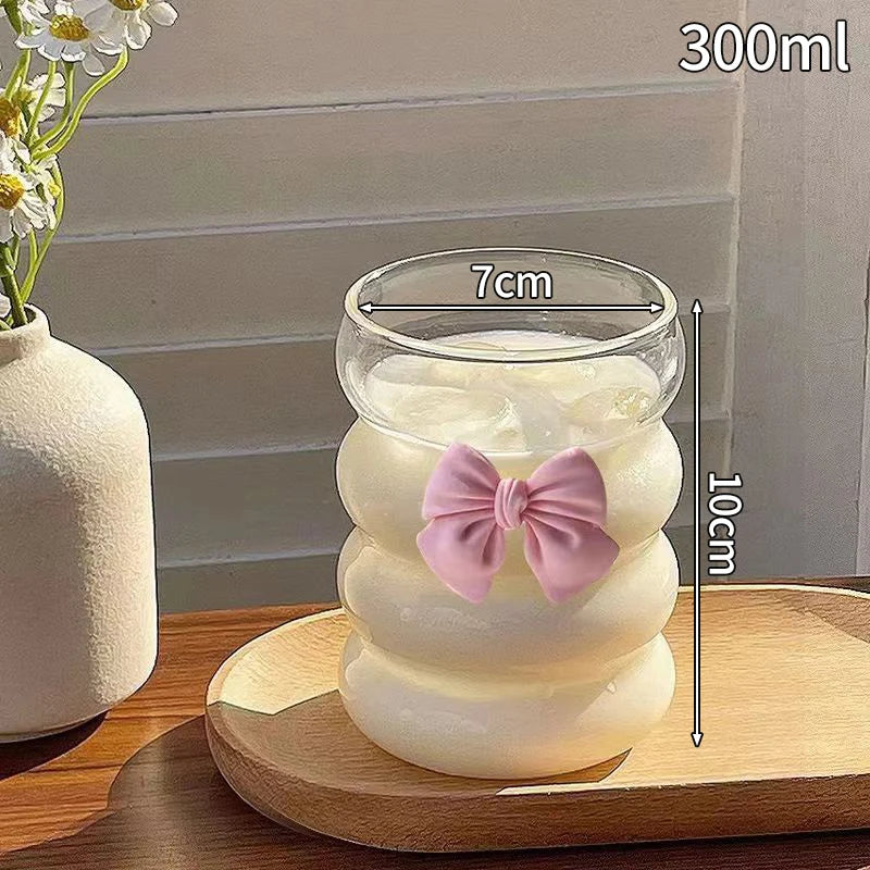 Aesthetic Borosilicate Glass Coffee Cup — Cold Coffee Mug & Cocktail Glass, 350–465ml (12–16oz)