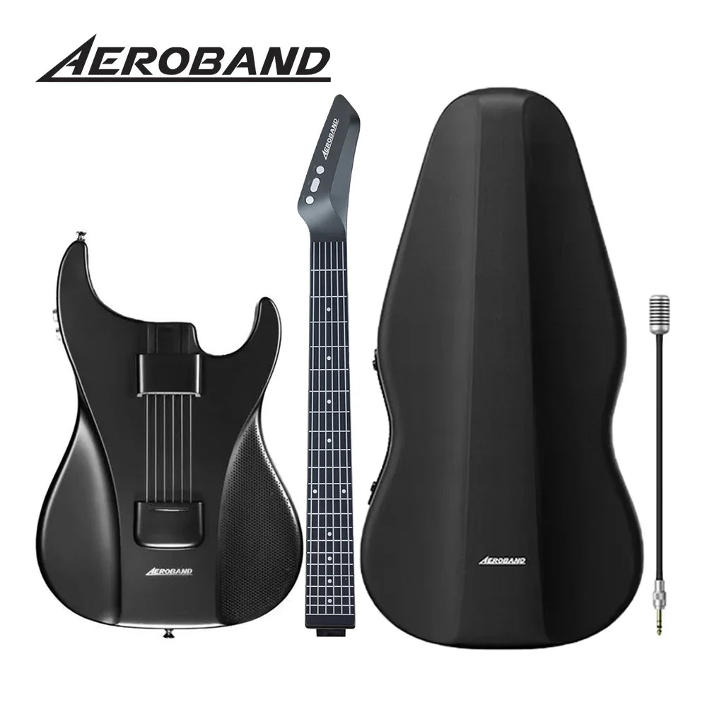 Portable Smart Hybrid Guitar — Pain-Free Silicone Strings, 9 Tone Modes, Built-In Speaker & Mic