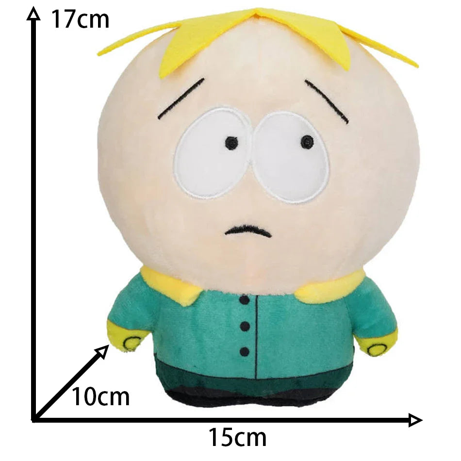 South Park Plush Pillow - Cartman, Stan & Butters Stuffed Doll, 7 in (17–19 cm) Gift for Kids & Collectors