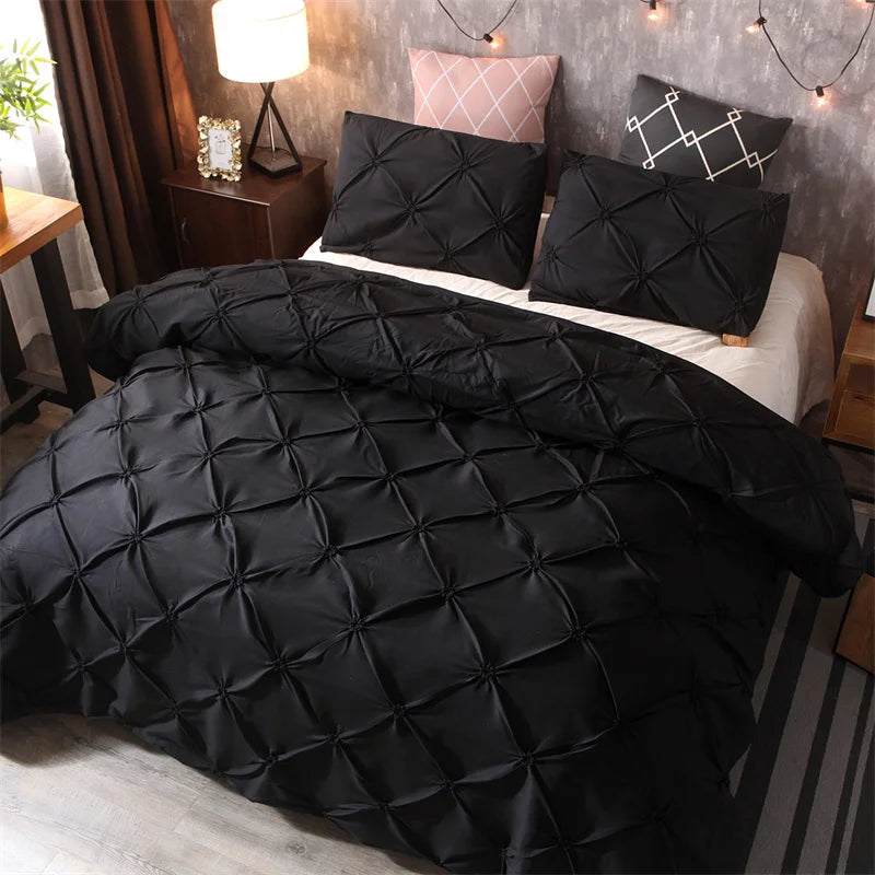 Queen 3-Piece Gray Duvet Cover Set - Bed in a Bag with 2 Pillowcases (No Comforter)