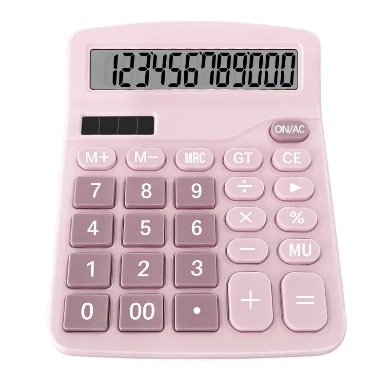 12-Digit Dual Power Solar and Battery Calculator, Large LCD Desktop for Home Office School Accounting