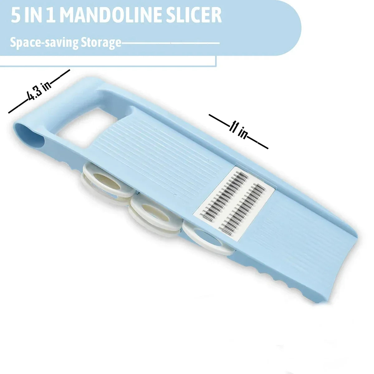 5-in-1 Mandoline Vegetable Slicer – Multi-Blade Potato Cutter, Grater & Shredder