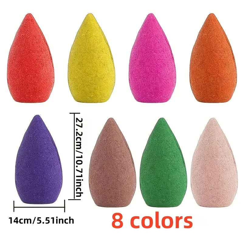 9-Pack Colorful Aromatherapy Incense Sticks for Home — Long-Lasting Fragrance & Smoke-Fall Viewing