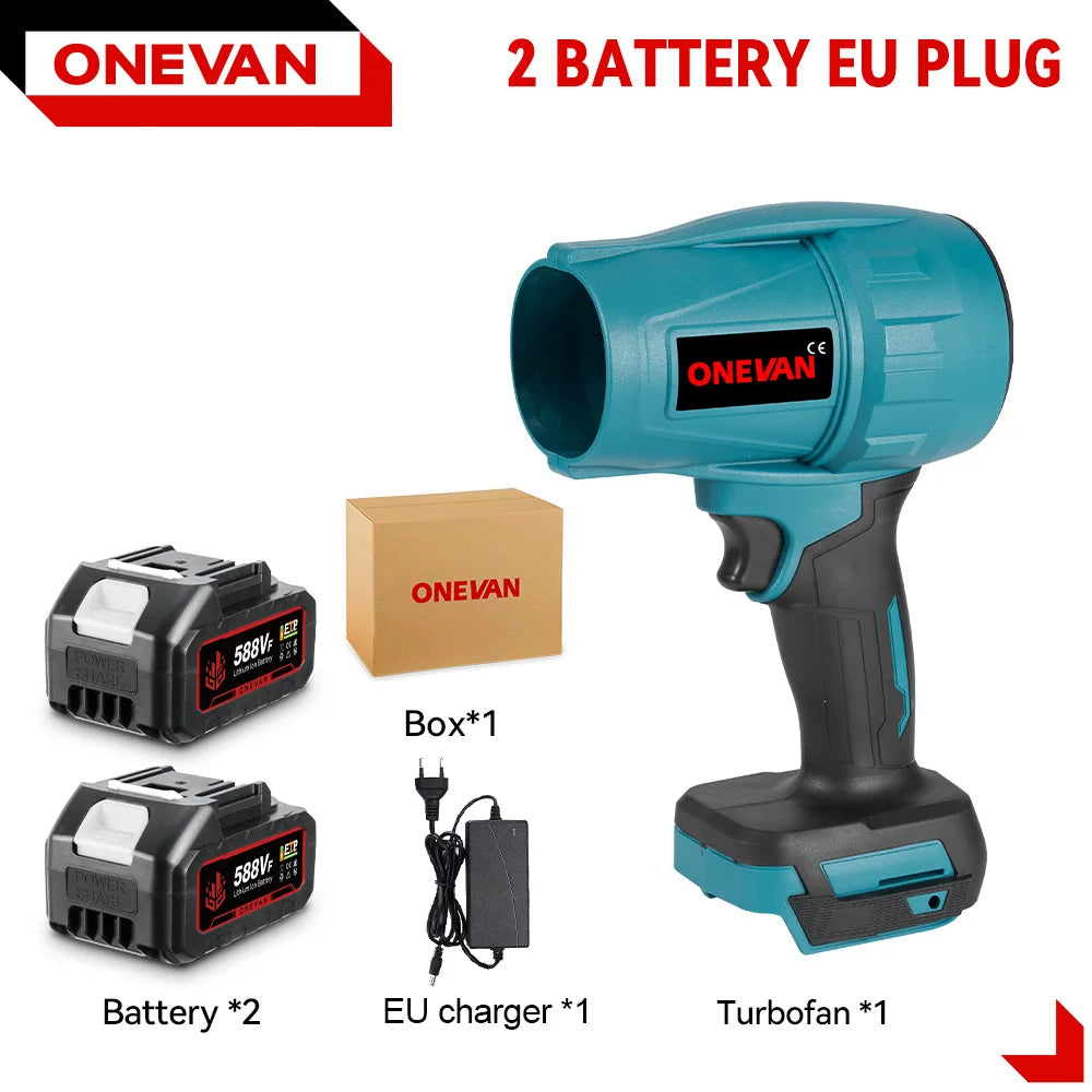2000W Cordless Brushless Turbo Blower — 200 m/s High-Speed Air Blower for Leaves, Dust & Snow