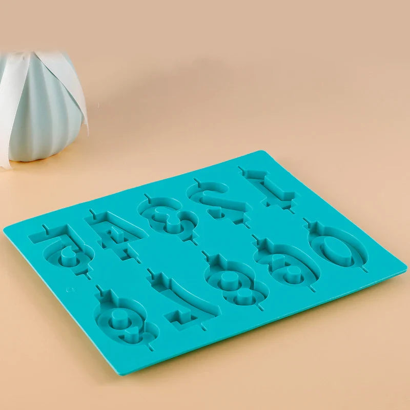 3D Arabic Number Silicone Mold for Birthday Candles, Fondant & Chocolate – Cake Decorating Mold 9.8 x 8.1 x 0.4 in (25 x 20.5 x 1.1 cm)
