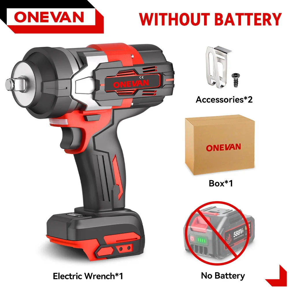 Brushless Cordless Impact Wrench 2800 N·m (2800W) 1/2 in (12.7 mm) Drive — 18V Battery Compatible (Battery Not Included)