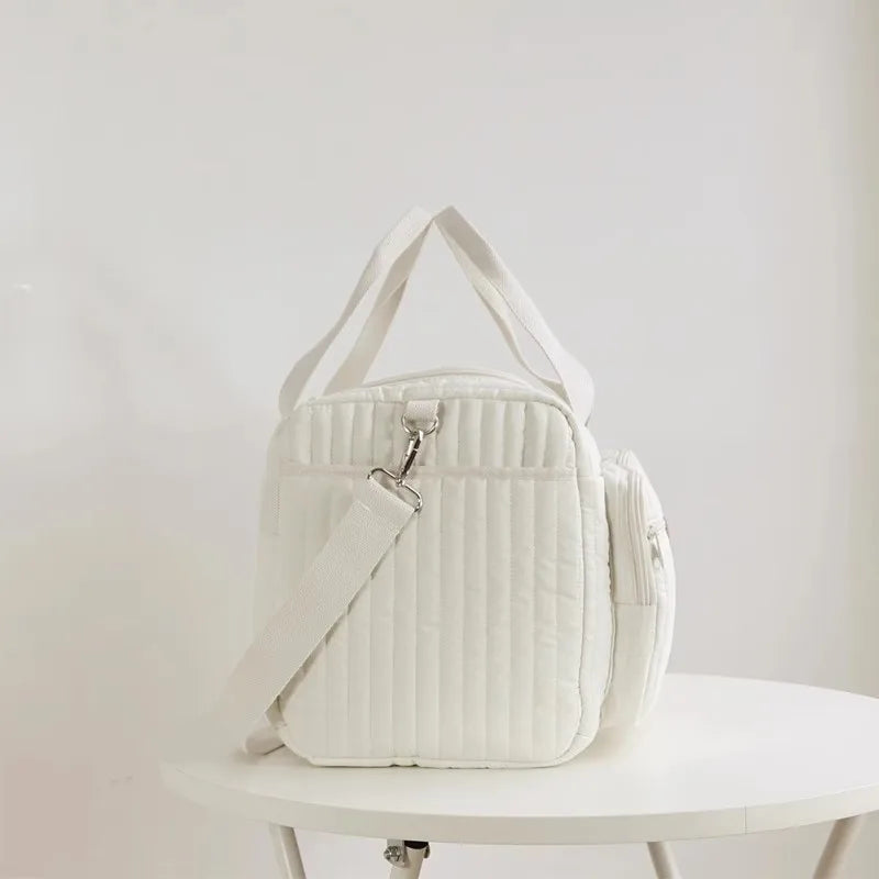 Large Capacity Mommy Diaper Tote Cotton Shoulder Maternity Bag for Women