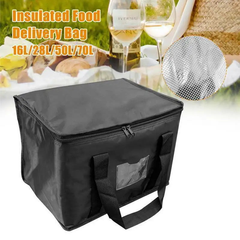 Insulated Thermal Cooler Bag - Leakproof Waterproof Nylon Lunch Tote for Picnic & Food Delivery, Multiple Sizes 16L–70L