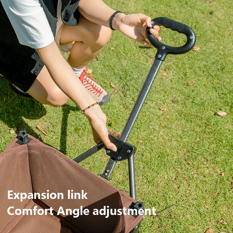 Heavy-Duty Portable Folding Wagon – Collapsible Large Capacity Camping & Outdoor Trolley for Shopping, Picnic, BBQ, Fishing