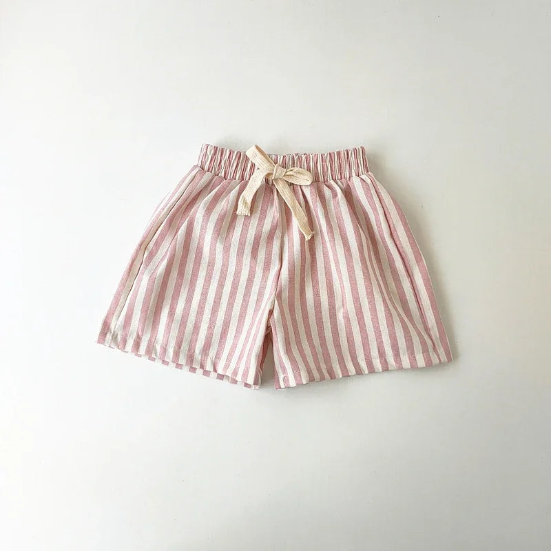 Kids Striped Linen-Cotton Harem Pants – Boys & Girls, Ages 4-6