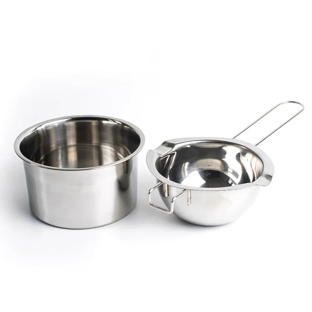 400/600ml Wax Melting Pot (13.5/20.3 fl oz) with Heat-Resistant Handle for Candle, Chocolate & Candy Melting