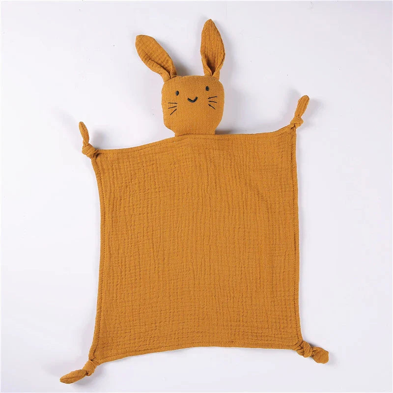 Baby Muslin Gauze Burp Cloth 30 x 30 cm (12 x 12 in) Cute Cat Double-Layer Cotton Saliva & Soothing Towel