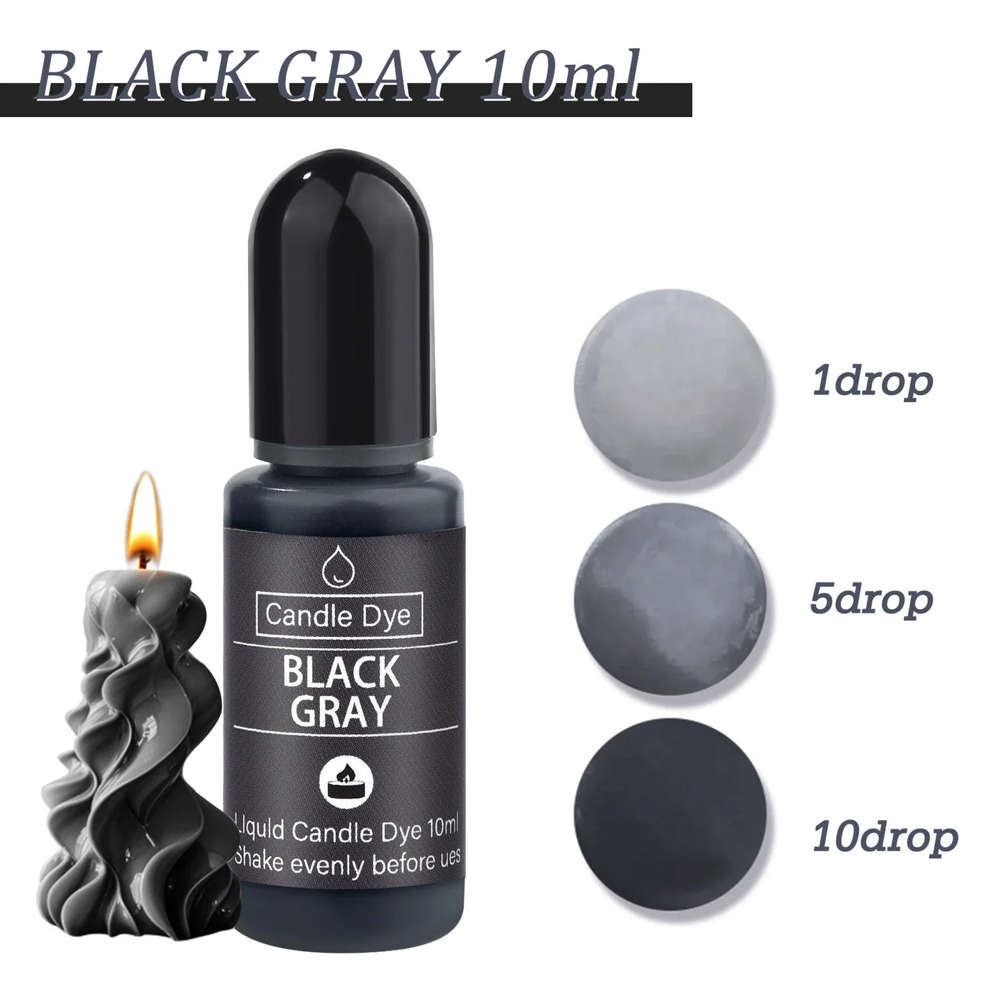 16-Color Liquid Candle Dye Set — 16 x 10ml (0.34 fl oz) Non-Toxic Soy Wax Pigments for Candle & Soap Making