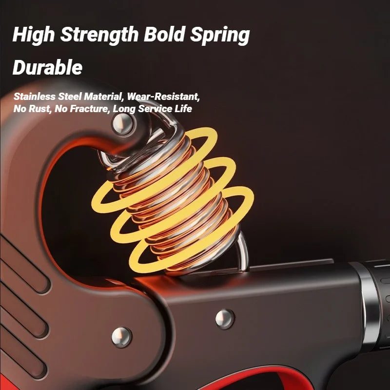 Adjustable 5-100kg Electronic Counting Hand Grip Strengthener for Wrist & Hand Rehab