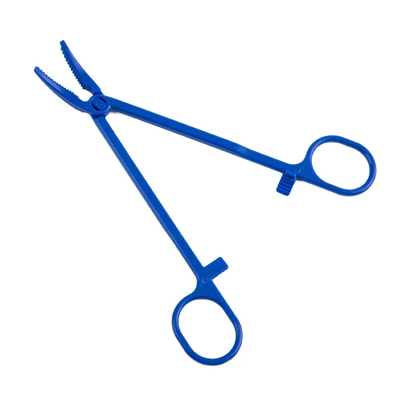 Acrylic Hemostat Forceps - 6.3 in (16 cm) Eagle-Beak Sponge Clamp for Piercing, Surgical & Lab Use