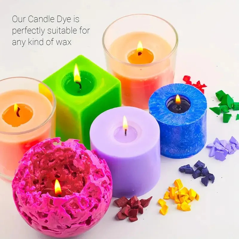 16-Color Candle Dye Pack — 0.18 oz (5 g) Each | DIY Candle Making Colorant for Crafters & Candle Lovers