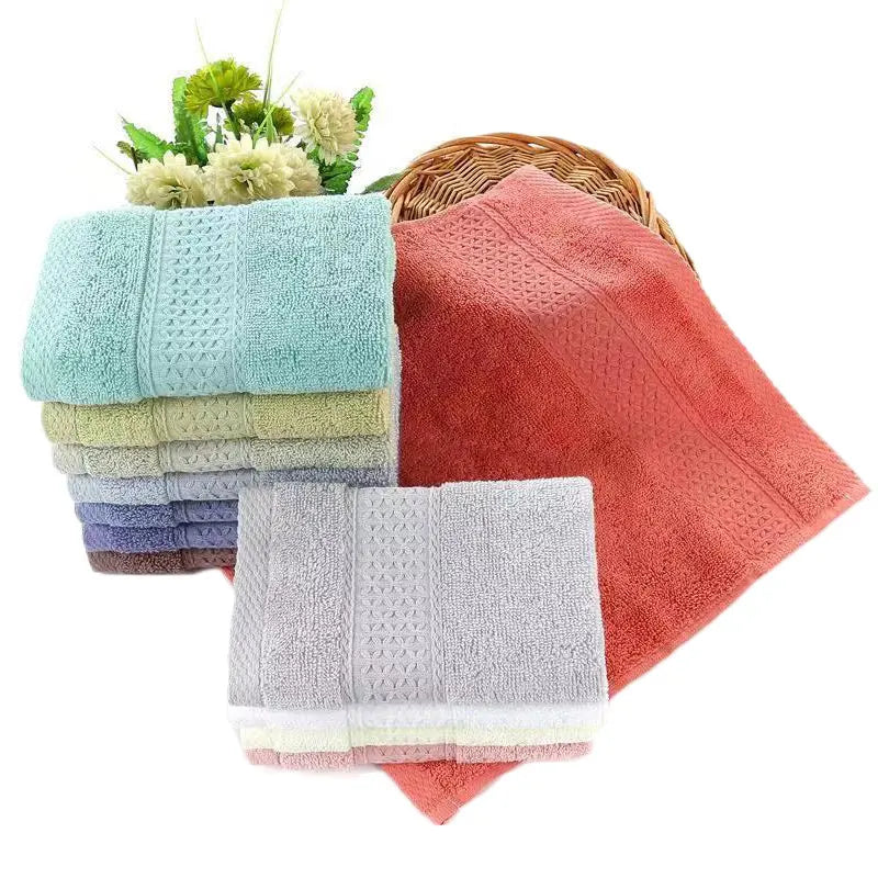 100% Cotton Face Towel 34 x 34 cm (13.4 x 13.4 in) Soft Square Washcloth for Kids & Adults Absorbent Facial Hand Towel