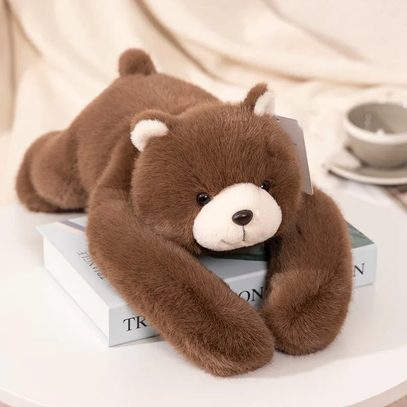 Long-Arm Weighted Plush Animal Pillow – Soft Fluffy Raccoon, Koala, Bear & Giraffe Cushion