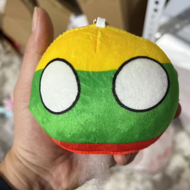 Polandball Countryball Plush Keychain 10 cm (3.9 in) 70 Designs Country Ball Pendant Stuffed Toy for Kids