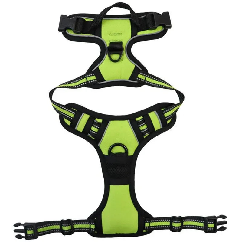 Reflective Breathable Dog & Cat Harness Vest – Adjustable Chest Strap, XS–XL (13–37 in / 33–96 cm)