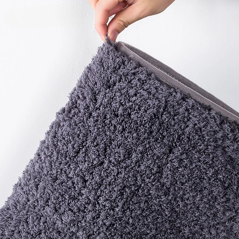 Long-Pile Shaggy Absorbent Bath Mat – Fluffy Non-Slip Bathroom & Entrance Rug