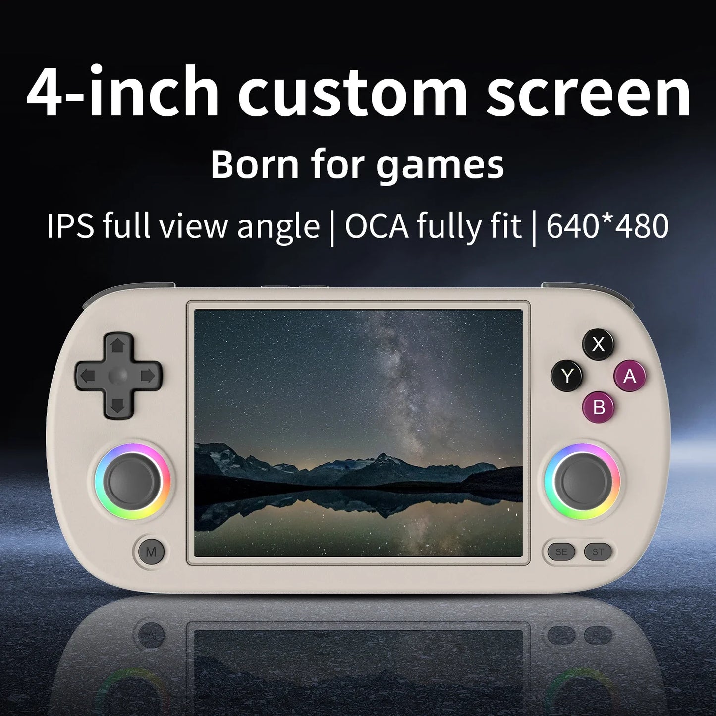 Retro Handheld Game Console 4.0-inch (10.2 cm) IPS 640x480 | 3200mAh | 64-bit Linux | RGB Joystick | HDMI & Bluetooth | 5,000+ Built-in Games