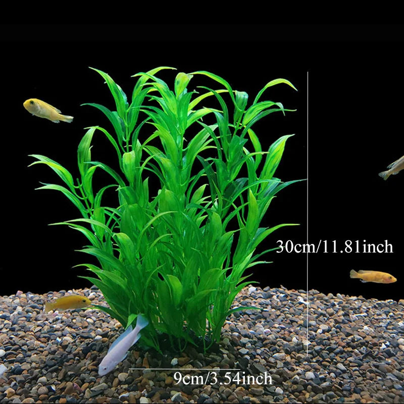 Artificial Aquarium Plants — Plastic Underwater Decorations for Fish Tanks, Realistic Aquarium Decor