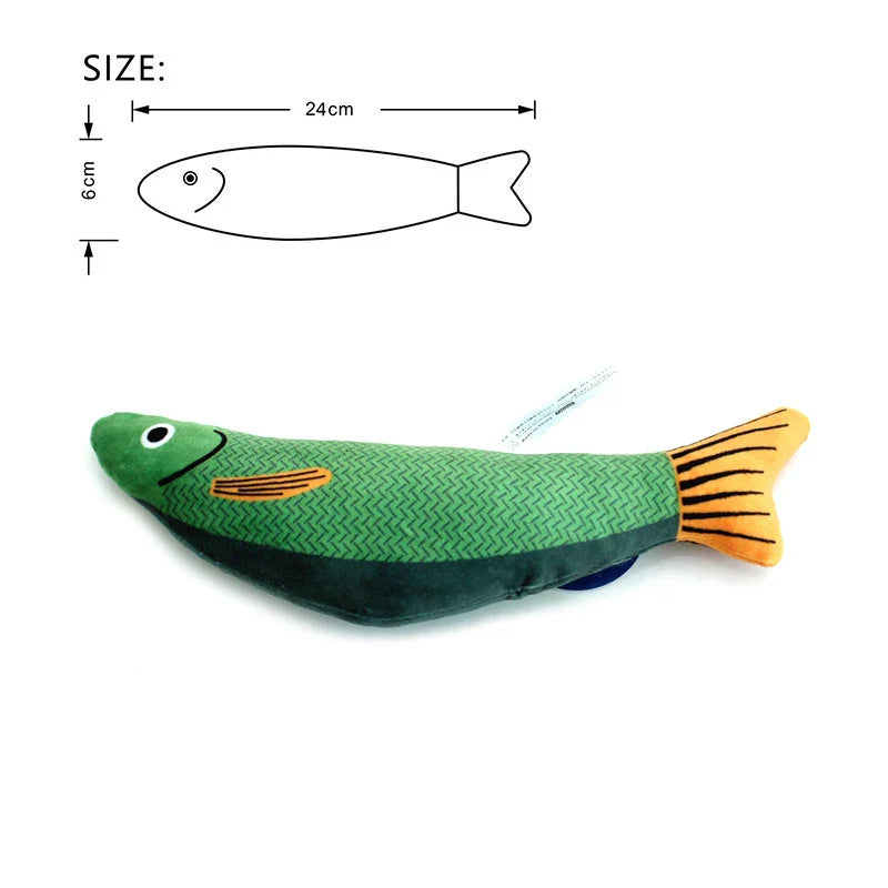 Catnip Plush Fish Toy - 3D Goldfish with Crinkle Sound for Cats & Kittens