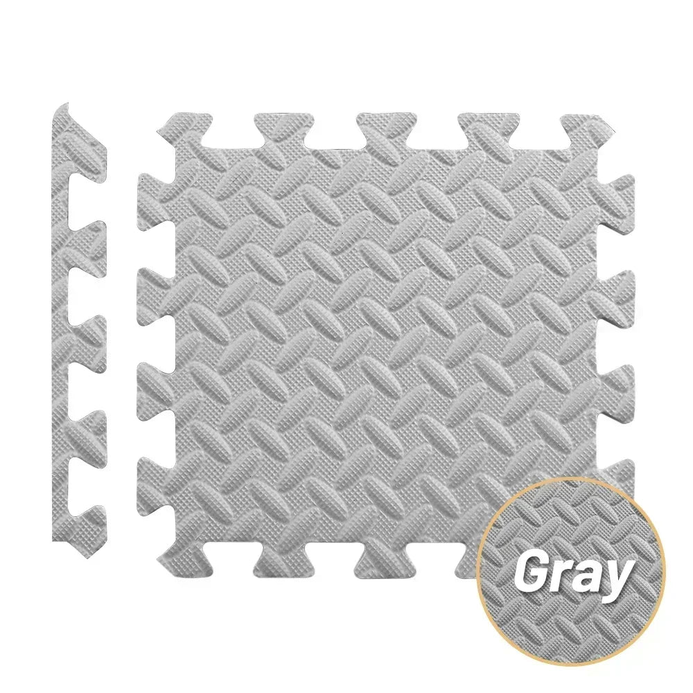 EVA Foam Interlocking Puzzle Exercise Mat with Massage Acupressure Surface, Non-Slip Home Gym Floor Protector