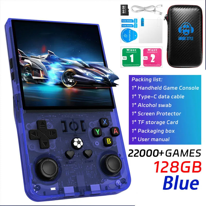Retro Handheld Game Console 4.0 Inch (10.16 cm) IPS Screen Portable Pocket Player Linux 64GB/128GB 18,000+ Classic Games