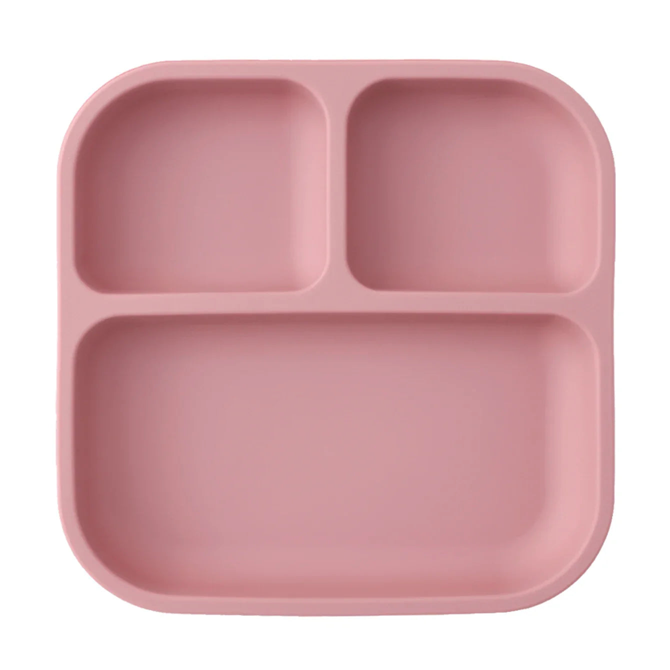 BPA-Free Silicone Suction Divided Baby Plate, Leakproof Toddler Meal Tray, Easy-Clean Kids Dinnerware
